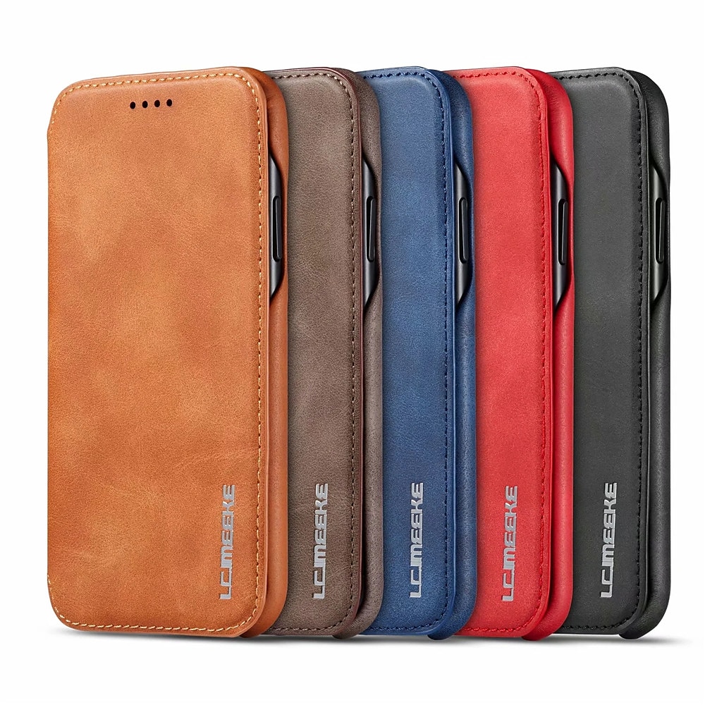 Handy Hülle Handyhüllen Für Samsung Galaxy S24 S23 S22 S21 S20 Plus Ultra Note 20 Ultra Ganzkörper-Gehäuse Ledertasche Klappetui Flipbare Hülle Kreditkartenfächer Einfarbig PU-Leder Lightinthebox