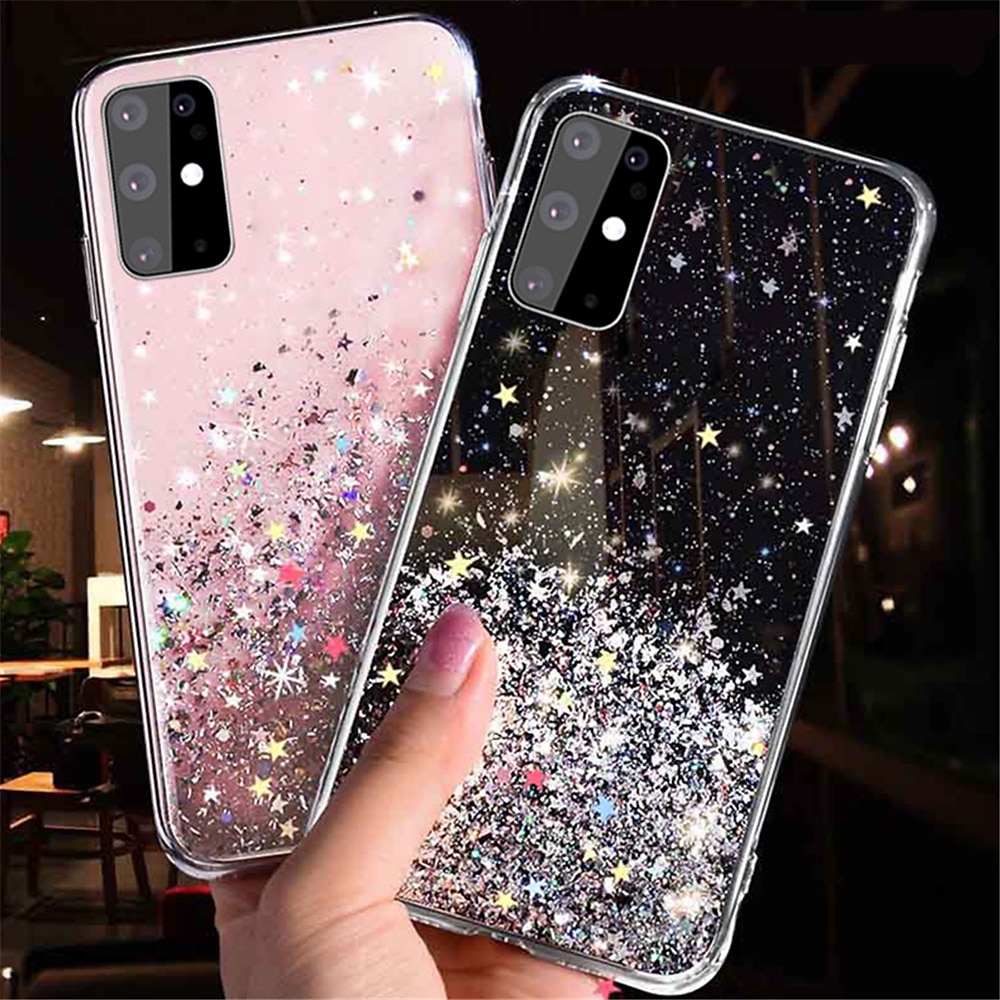 Handy Hülle Handyhüllen Für Samsung Galaxy S24 S23 S22 S21 S20 Plus Ultra A73 A53 A33 A42 S25 Ultra Rückseite Glänzender Schein Himmel Glänzender Schein TPU Lightinthebox