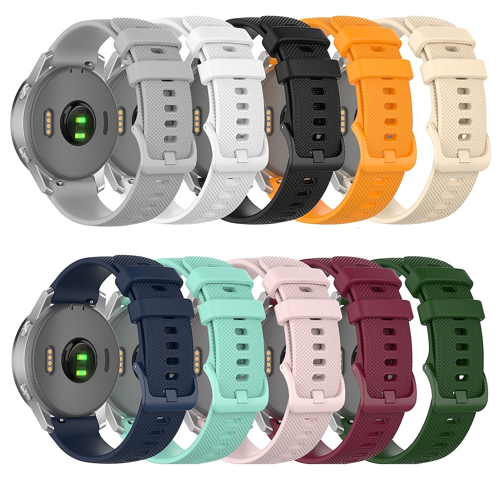 Uhrenarmband für Garmin Forerunner 265S 265 Venu 3S 3 Active 5 Vivoactive 4S 4 Vivomove Sport Luxe Style HR Approach S42 S40 S12 18mm 20mm 22mm Silikon Ersatz Gurt 18mm 20mm 22mm Sportarmband Armband Lightinthebox