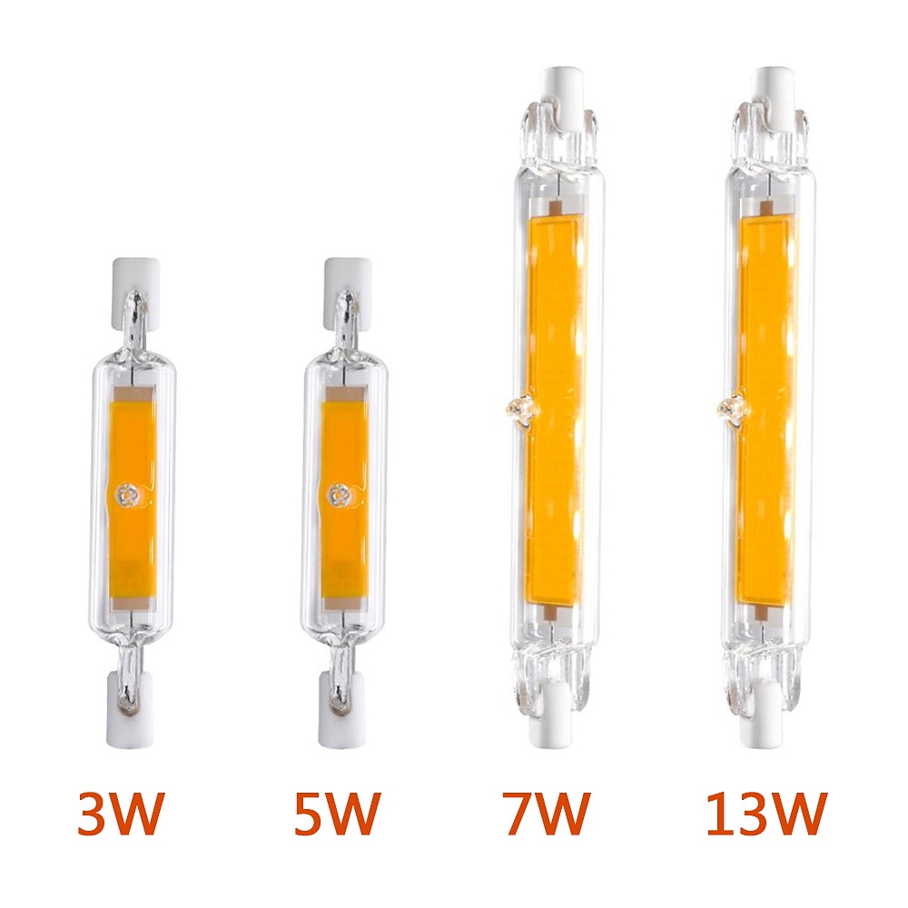 r7s led cob glühbirne 78mm 3w 5w 118mm 7w 12w j78 j118 doppelseitiges flutlicht landschaftslichter warm kaltweiß ac 110v 220v Lightinthebox