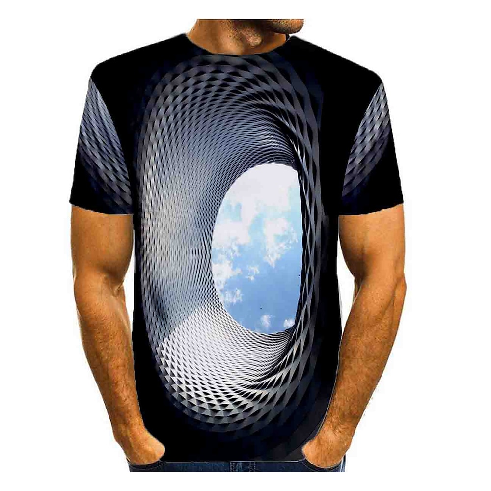 Herren Graphic 3D-Druck Hemd T Shirt Kurzarm T-Shirt 3D-Druck Rundhalsausschnitt Hemd Basic Täglich Blau Grün Rosenrot Bekleidung Normal S M L XL 2XL 3XL 4XL Lightinthebox