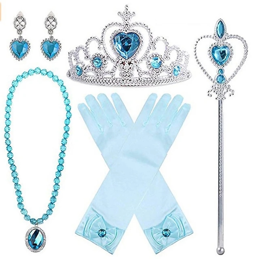 Prinzessin Elsa Handschuhe Halskette Austattungen Mädchen Film Cosplay Kindertag Maskerade Lightinthebox