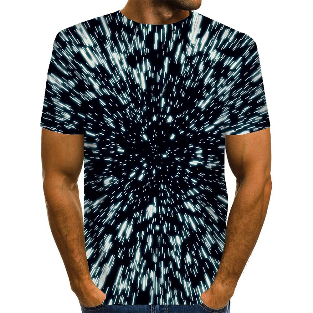 Herren Graphic 3D-Druck Hemd T Shirt Kurzarm T-Shirt 3D-Druck Rundhalsausschnitt Hemd Übertrieben Basic Täglich Schwarz Bekleidung Übergröße Normal S M L XL XXL 3XL 4XL Lightinthebox