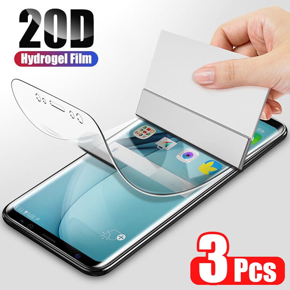 [3 Pack] Schutzfolie Für Samsung Galaxy S23 S22 S21 S20 Plus Ultra A14 A34 A54 A73 A53 A33 A72 A52 A42 A71 A51 A31 TPU-Hydrogel 9H Härtegrad Selbstheilung Anti-Blasen Anti-Fingerprint Lightinthebox