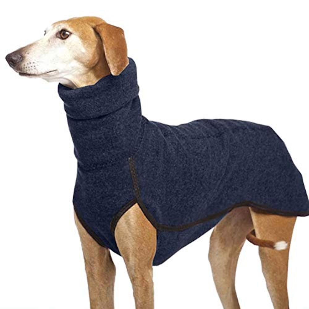 Fleece-Hundebekleidung, warmer Wintermantel für Hunde, Rollkragenpullover, kuschelige Jacke, weiches Hemd, Weste, Haustier-Outfits für kleine, mittelgroße und große Hunde, Windhund Lightinthebox