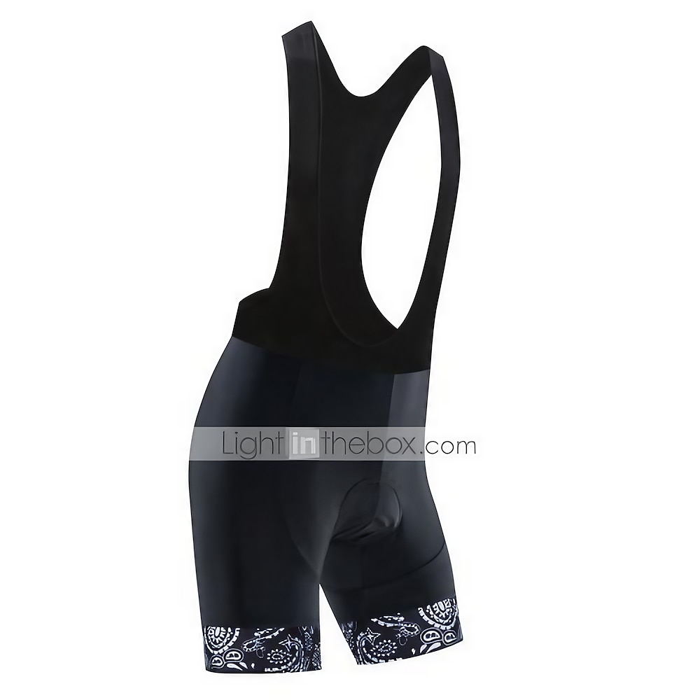 Damen Rennradhosen Radhose kurz mit Trägern Bib Shorts Radunterhose Radhose Fahhrad Kurze Hose Trägerhose MTB Mountain Rennrad Sport Graphic 3D-Pad Atmungsaktiv Schnelltrocknend tragbar Schwarz Lightinthebox