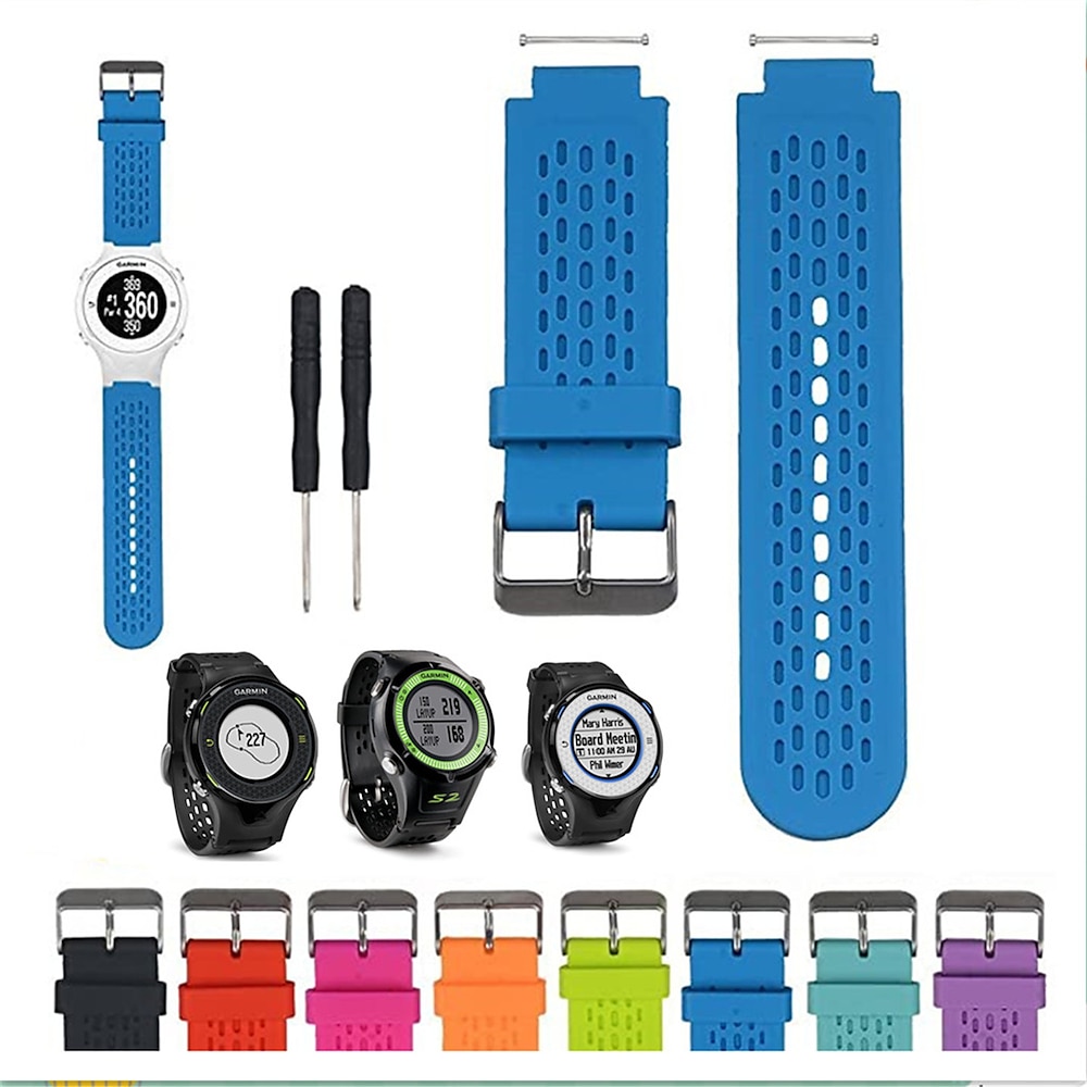 Uhrenarmband für Garmin Approach S2 / S4 Silikon Ersatz Gurt mit Entfernungswerkzeug Elasthan Verstellbar Sportarmband Armband Lightinthebox