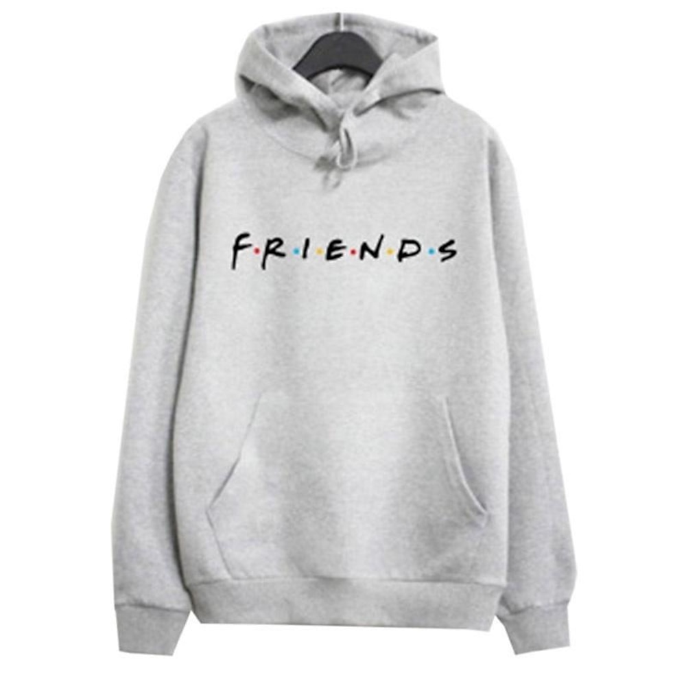 Frauen niedlich lose Freunde Hoodie Langarm täglich lässig Pullover Bluse Frauen Frühling Herbst Winter Pullover Tops schwarz Lightinthebox