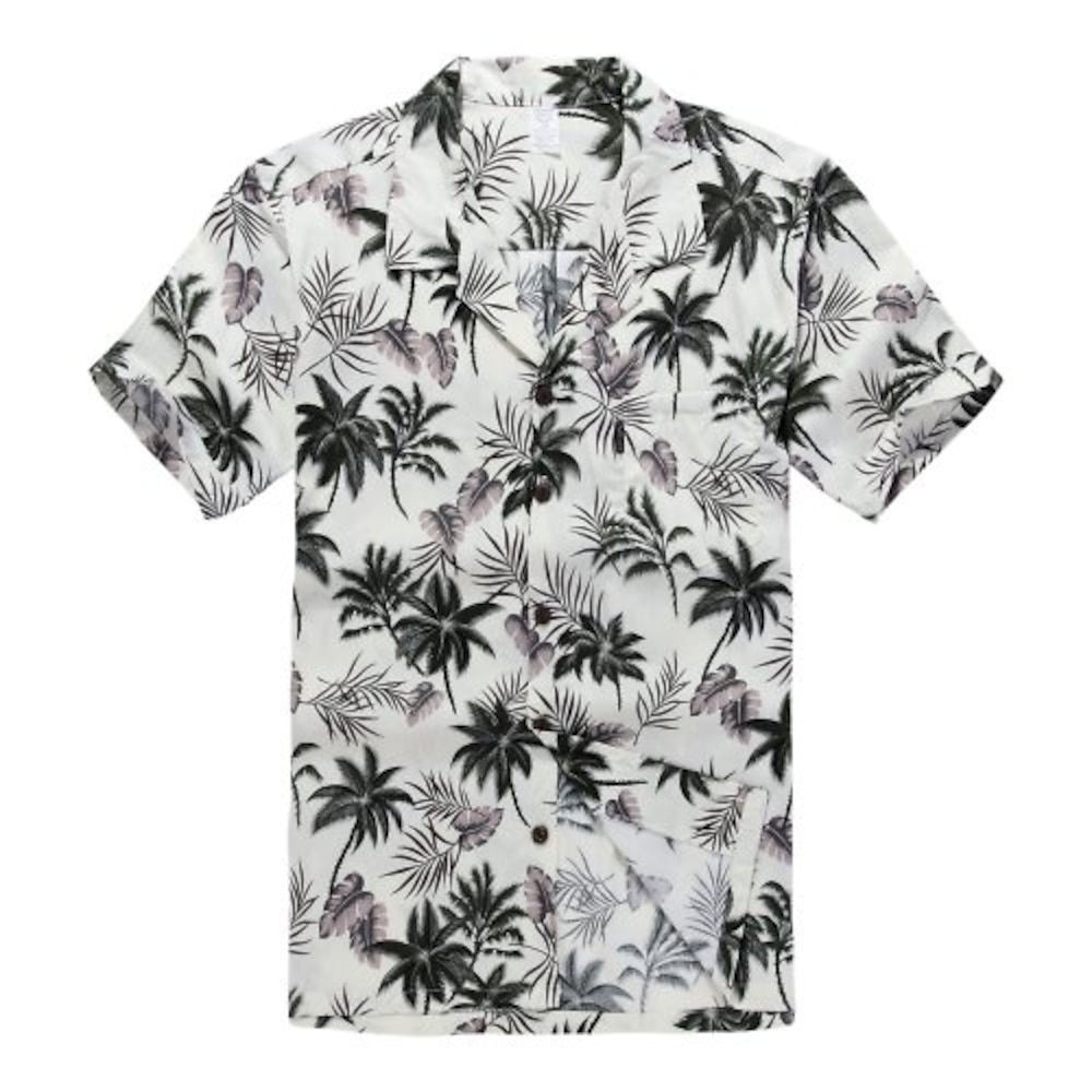 Herren Hawaiihemd Sommerhemd Grafik-Shirt Hemd Kragen Designer Weiß Gelb Himmelblau S M L Lightinthebox