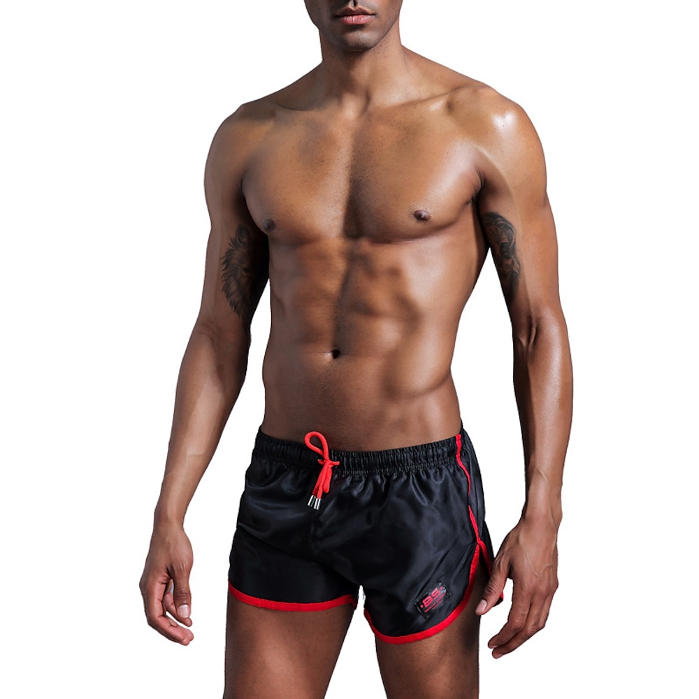 Herren Bademode Surfshorts Badehose Schwimmshorts kurz Schnelltrocknend Surfshorts Badeanzug Kordelzug 2 in 1 Schwimmen Surfen Strand Wassersport Einfarbig Sommer Lightinthebox