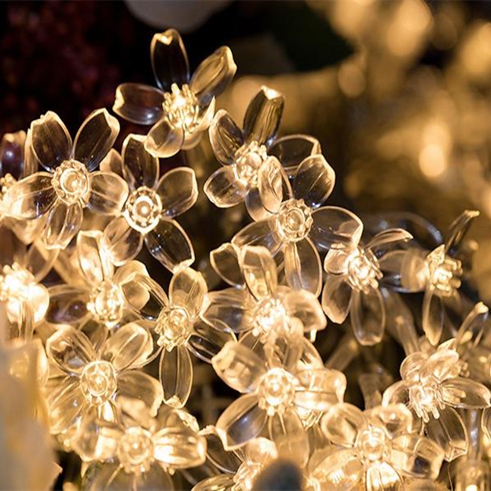 10 m LED-Lichterkette mit Kirschblüten, wasserdicht, 100 LEDs, Kristallblumen-Girlande für Hochzeiten im Freien, perfekt als Dekoration für Hochzeiten im Freien Lightinthebox