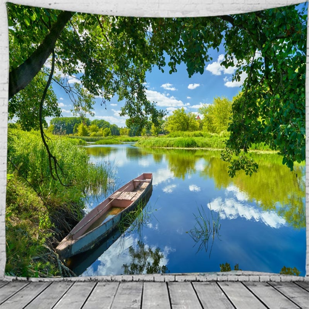 einzigartige landschaft große wandteppich kunst dekor decke vorhang hängen hause schlafzimmer wohnzimmer dekoration schöne aussicht aus dem fenster Wandtuch XXL Natur Lightinthebox