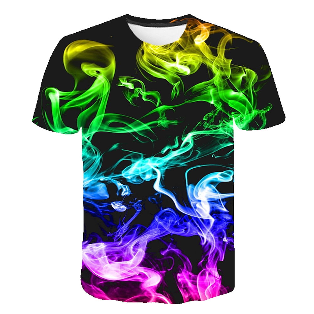 Jungen 3D Farbblock 3D-Druck T-Shirt Kurzarm 3D-Druck Sommer Aktiv Sport Strassenmode Polyester Kunstseide kinderkleidung 3-12 Jahre Schulanfang Outdoor Täglich Lightinthebox