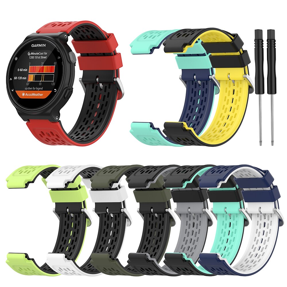 Uhrenarmband für Garmin Approach S2 / S4 Silikon Ersatz Gurt Atmungsaktiv Sportarmband Klassische Schnalle Armband Lightinthebox