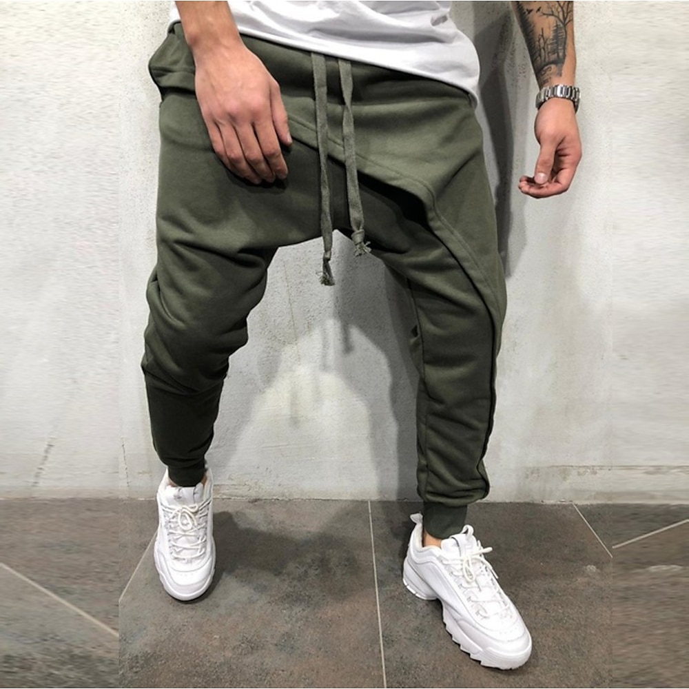 Herren Jogginghose Jogger Hose Hosen Schlabberhose Freizeithose Kordelzug Elastische Taille Feste Farbe Komfort Atmungsaktiv In voller Länge Täglich Strassenmode Modisch Klassisch Lockere Passform Lightinthebox