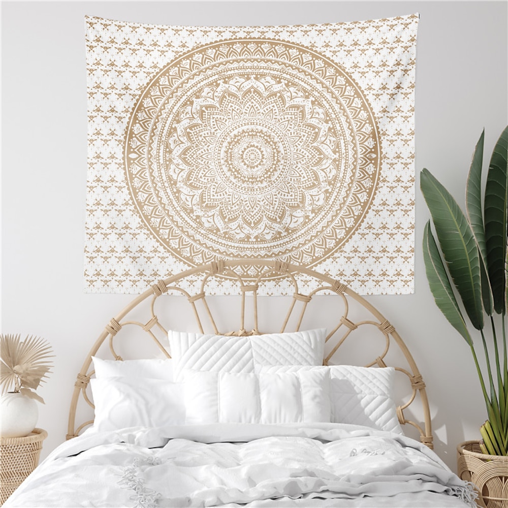 mandala böhmischen wandteppich kunst dekor decke vorhang hängen nach hause schlafzimmer wohnzimmer dekoration boho hippie Lightinthebox