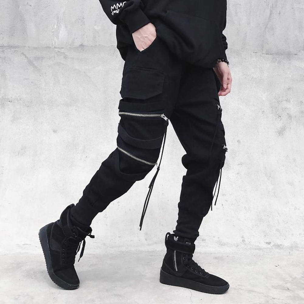 Herren Cargohose Cargohosen Cargohose Jogginghose Jogger Hose Hosen Techwear Elastische Taille Klassisch Multi Pocket Glatt Komfort Draussen In voller Länge Casual Täglich Strassenmode Stilvoll Lightinthebox