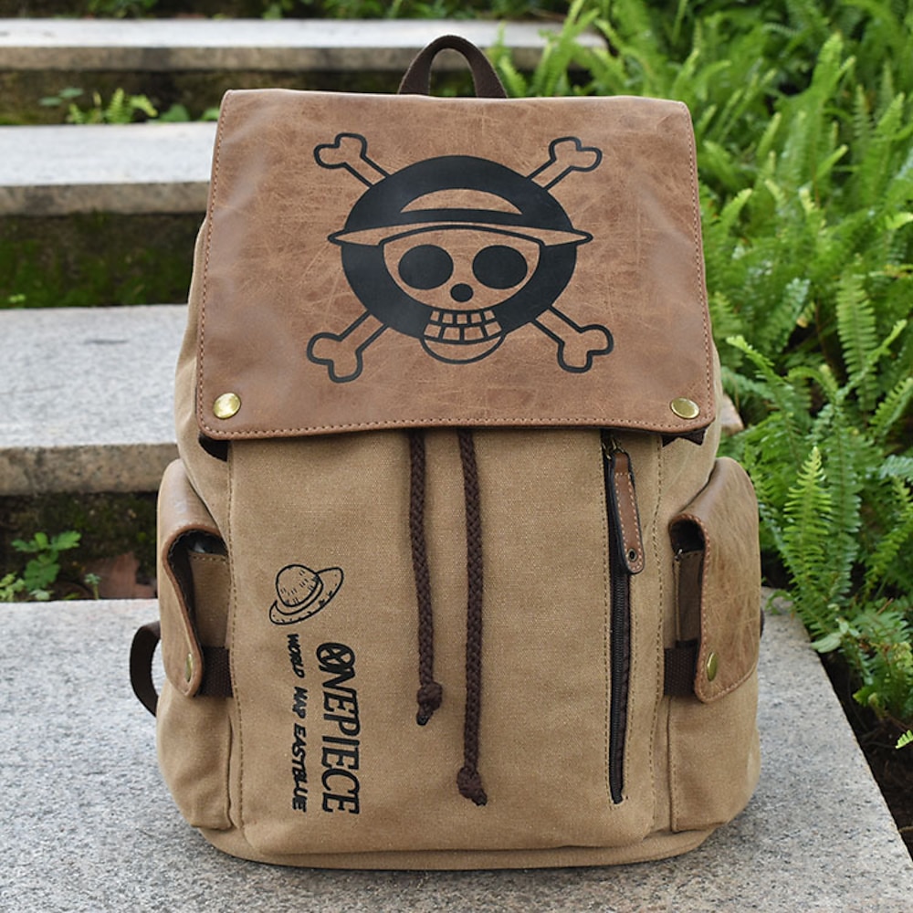 Tasche Cosplay Tasche Inspiriert von One Piece Affe D. Ruffy Cosplay Anime Cosplay-Zubehör Tasche Segeltuch Herren Damen Zurück zur Schule Halloweenkostüm Lightinthebox