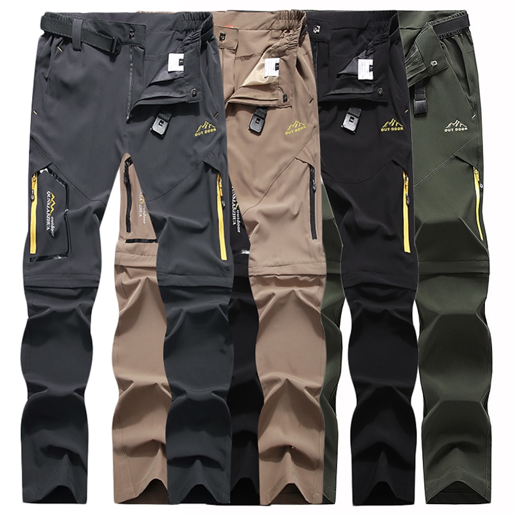 Cargohose Herren Cabrio-Hose Reißverschluss Outdoor Angeln Reisen Wandern Arbeit Safarihose Hose wasserdicht schnell trocknend leicht atmungsaktiv Reißverschlusstasche elastische Taillenunterteile Lightinthebox