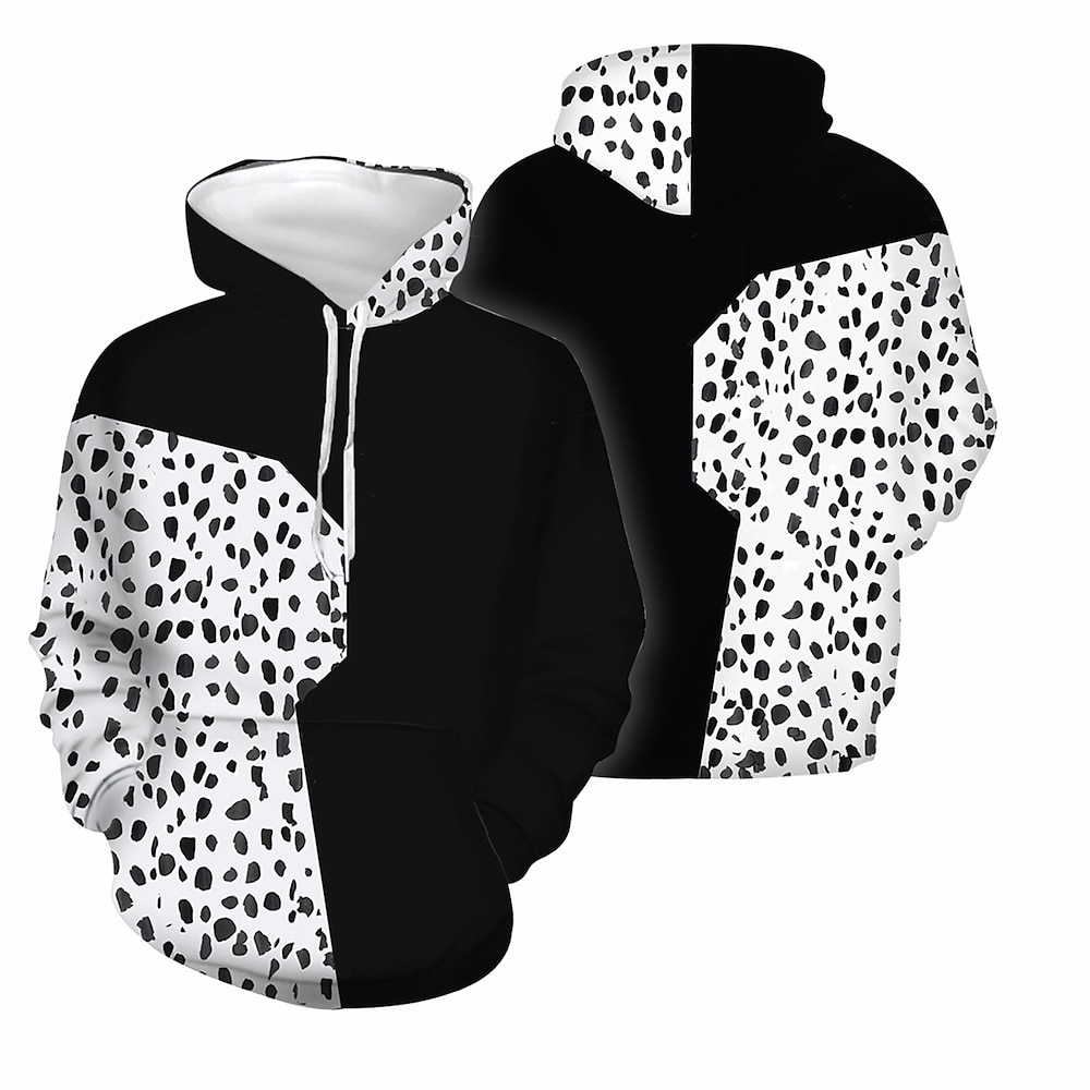 101 Dalmatiner Cruella De Vil Kapuzenshirt Anime Zeichentrick Anime 3D 3D Harajuku Grafik Für Paar Unisex Erwachsene Zurück zur Schule 3D-Druck Lightinthebox