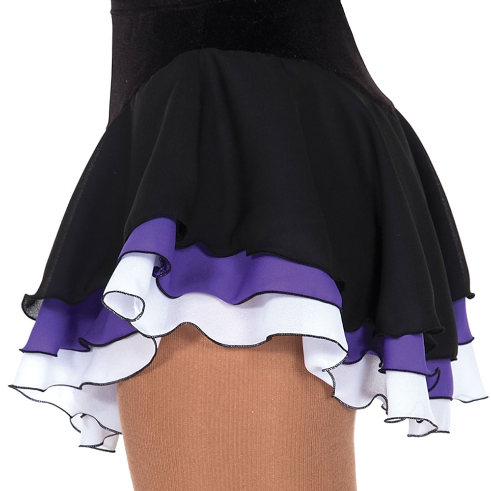Eiskunstlaufkleid Damen Mädchen Eislaufen Röcke Austattungen Schwarz Rosa Rot Spandex Hochelastisch Ausbildung Praxis Wettbewerb Eiskunstlaufkleidung Handgemacht Patchwork Eislaufen Eiskundstlauf Lightinthebox