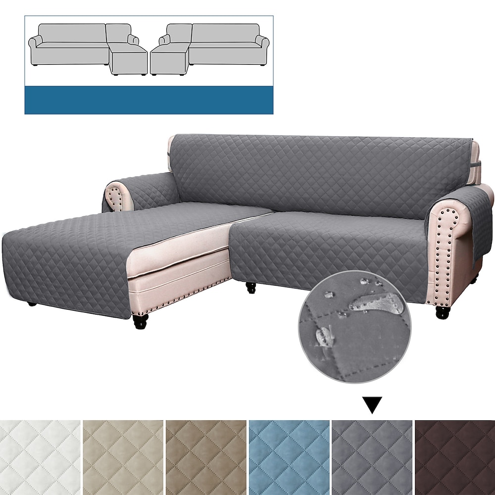 Sofa Schonbezug L-Form Sofabezug Schnittsofabezug Chaiselongue Schonbezug Wendesofabezug Möbelschutzbezug für Haustiere Kinder Kinder Hund Katze Lightinthebox