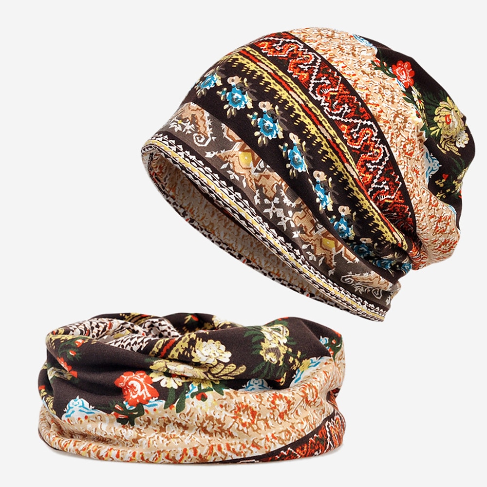 Herren Damen Vintage floral Beanie leichte atmungsaktive Schädelmütze lässig dünne Beanie Baggy Hut für den täglichen Gebrauch lässiger Hip-Hop weicher Lauf Erwachsene Zwergmützen Chemomütze Lightinthebox