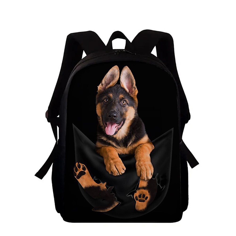 Polyester-Rucksack mit Hunde-Animal-Print für Schule und Reisen - stylisch und strapazierfähig, perfekt für Schüler und den Schulanfang Lightinthebox