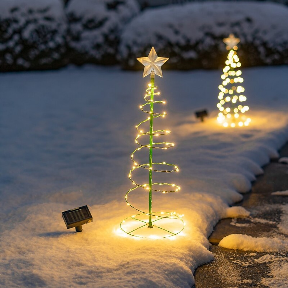 LED Weihnachtsbaum Outdoor Solar Bodenstecker Lichter Weihnachten Hof Lichter Neujahr Urlaub Outdoor Gartendekoration Rasen Licht Lightinthebox