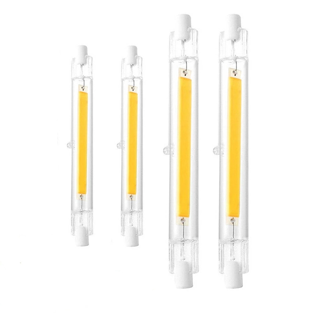 4 Stück, 2 Stück, R7S, T3, dimmbar, Cob-LED-Glühbirne, J78, 78 mm, 5 W, J118, 118 mm, 10 W, Halogen-Äquivalent, doppelseitig, Flutlicht, Landschaftslicht, 110 V, 220 V Lightinthebox