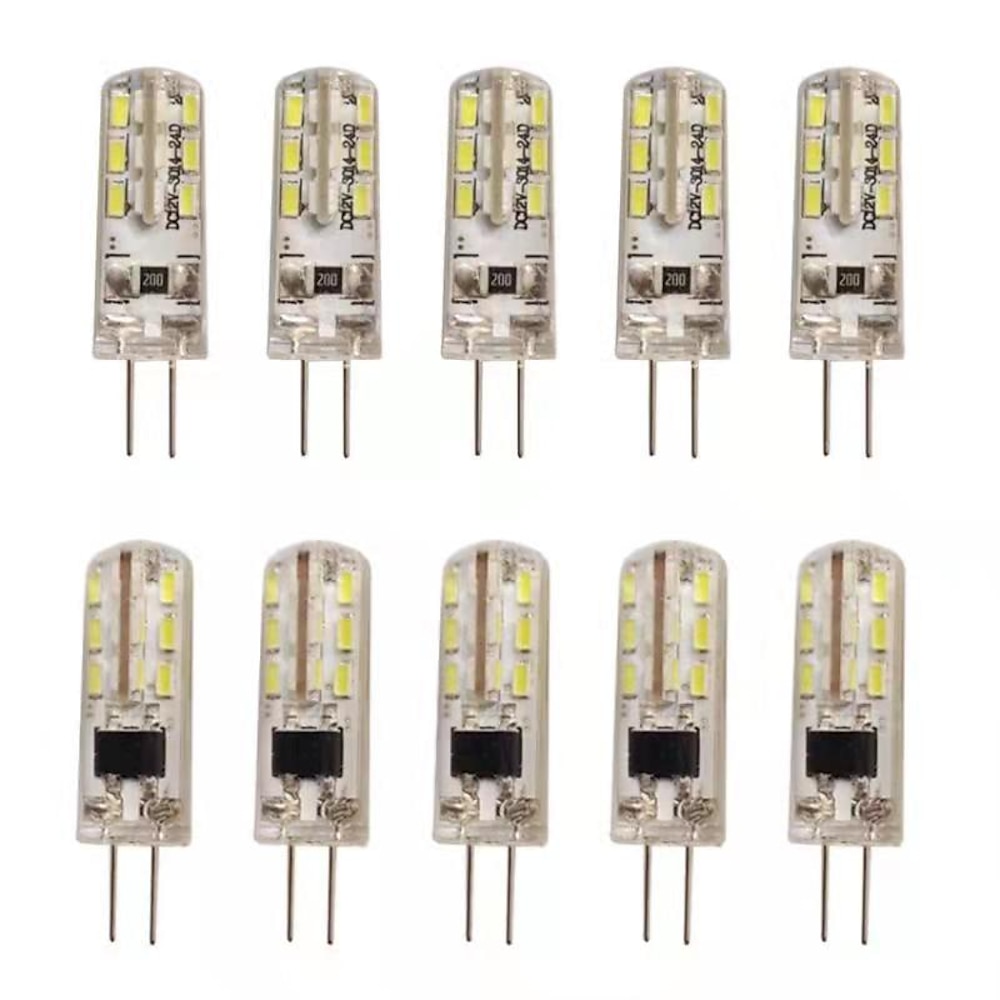 10pcs 20pcs g4 1w LED Bi-Pin Lichter 120 lm 24 LED Perlen 12v 3014smd 10w 20w Halogenlampe äquivalent warmweiß kaltweiß rohs Lightinthebox