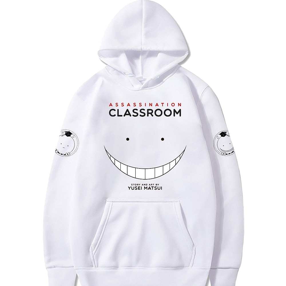 Attentat Klassenzimmer Koro Sensei Kapuzenshirt Anime Zeichentrick Anime Harajuku Grafik Kawaii Für Paar Herren Damen Erwachsene Zurück zur Schule Heißprägen Lightinthebox