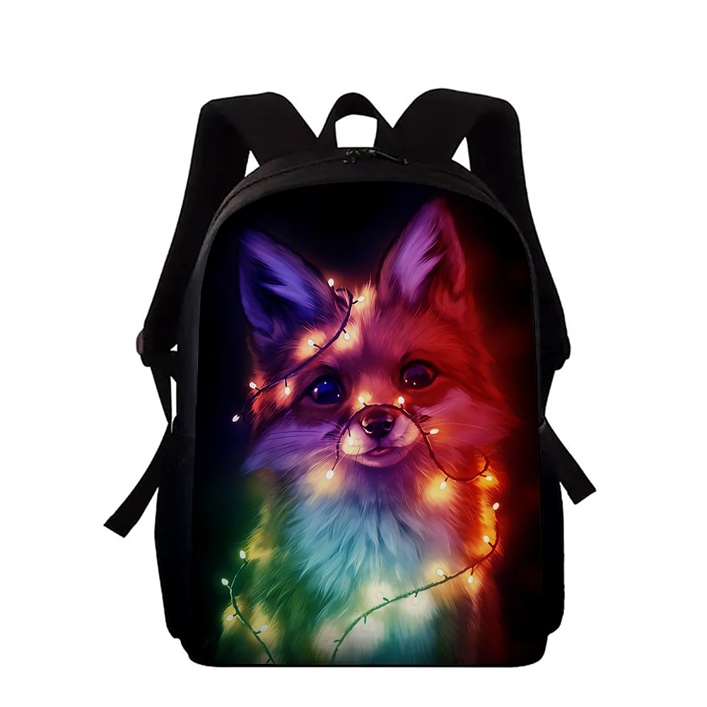 Polyester-Rucksack mit Tiermuster und Lichterkette für Schule und Reisen - stylisch und strapazierfähig, perfekt für Schüler, den Schulanfang Lightinthebox