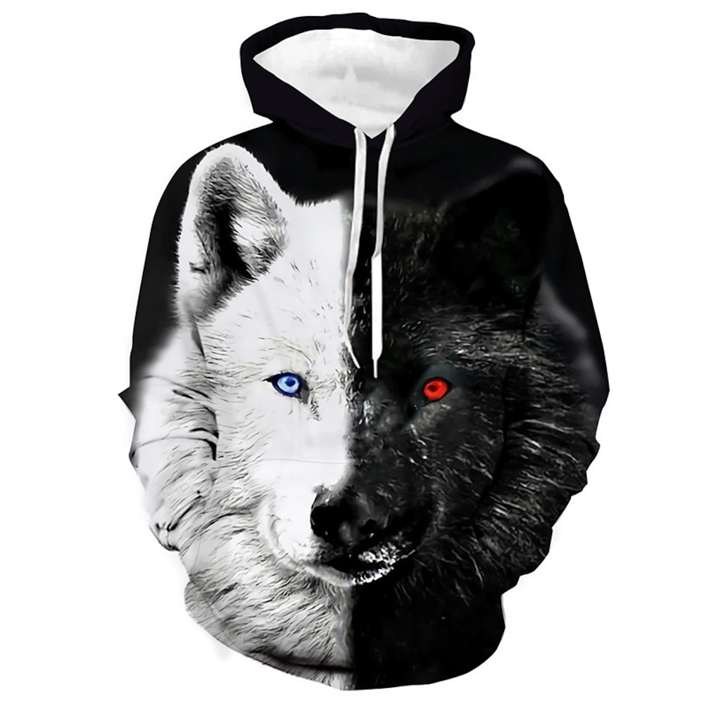 Herren Tier Farbblock Hoodie Sweatshirt Kapuze Hoodies Pullover Hoodie Sweatshirt Kapuze Langarm Sweatshirt mit Kapuze Mit Kapuze Designer 3D-Druck Täglich Sport 1 2 Bedruckt Frühling Herbst Lightinthebox