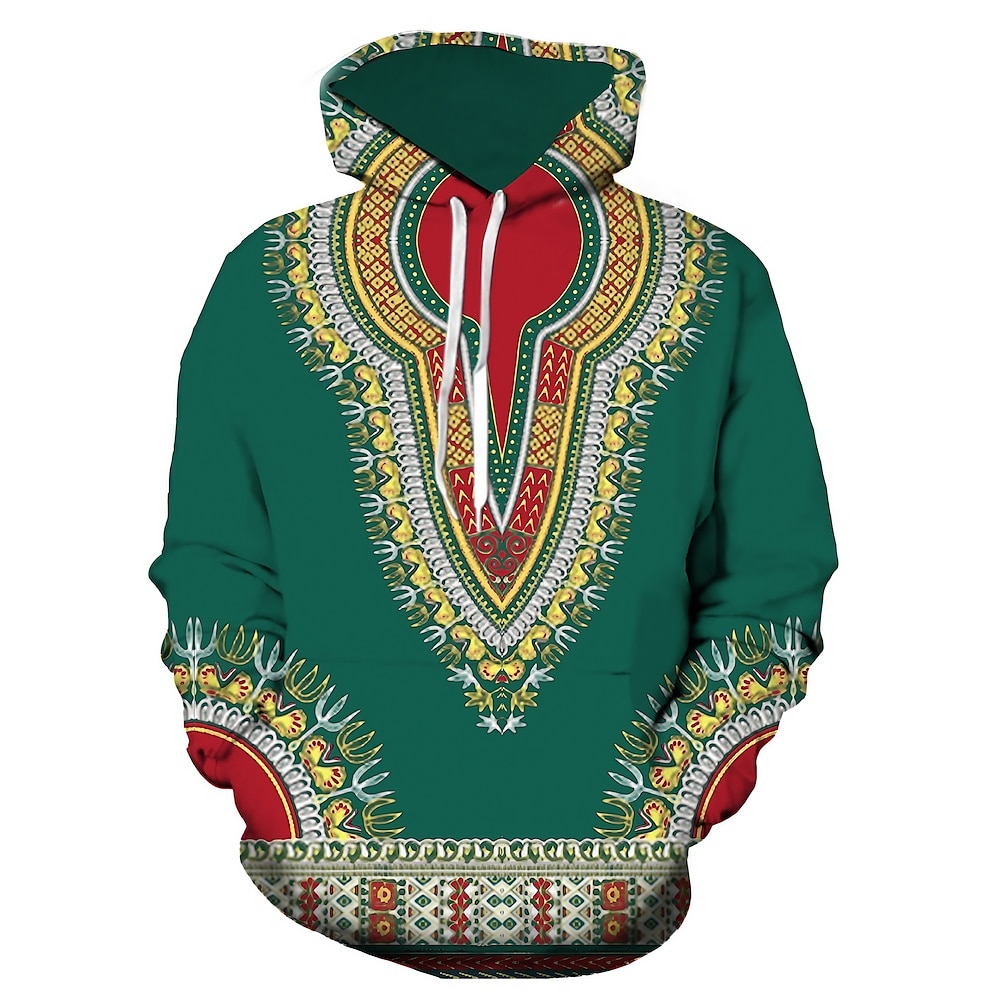 Herren Übergröße Hoodie Sweatshirt Kapuze Groß und hoch Böhmischer Stil Mit Kapuze Langarm Frühling Herbst Designer Sportbekleidung Casual Groß und hoch Casual Täglich Oberteile Lightinthebox