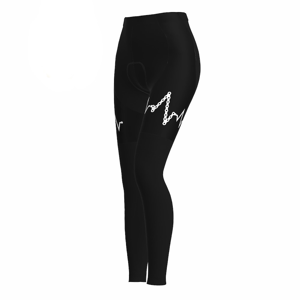 Damen Radhose lang Fahhrad Leggings MTB Mountain Rennrad Sport 3D-Pad warm halten Atmungsaktiv Feuchtigkeitsableitung Schwarz Gelb Spandex Bekleidung Fahrradbekleidung Lightinthebox
