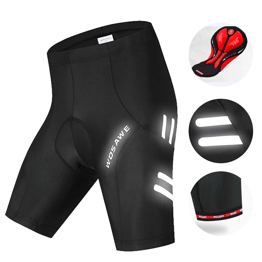 WOSAWE Herren Radlerhose Fahrradhose Fahrradshorts Radunterhose Radhose Radhose kurz mit polster Fahhrad Gepolsterte Shorts / Gämse Mountainbike Shorts Semi-Form Fit (weniger enganliegende Passform) Lightinthebox