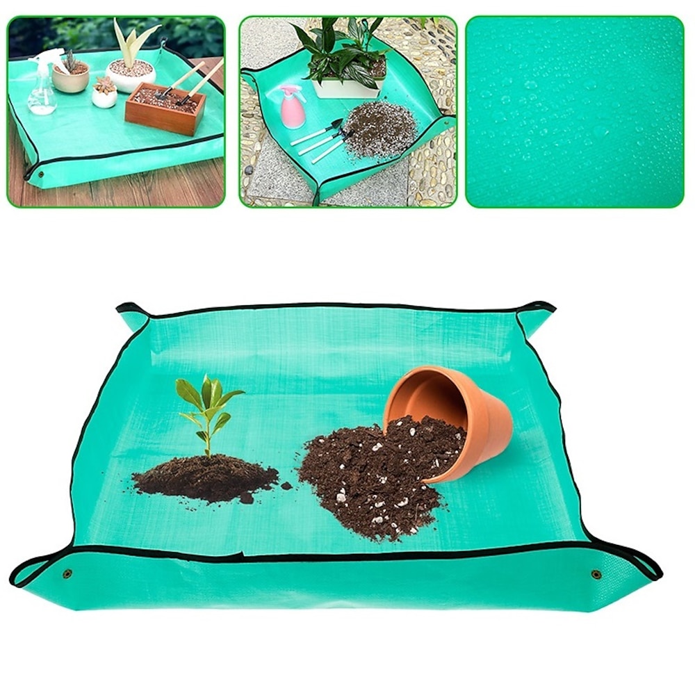 PE-Pflanzen-Umtopfmatte Wasserdichte Umtopfmatte Innen-Sukkulenten-Eintopfmatte Tragbare Gartenmatte Schmutzfänger Bonsai-Sukkulenten-Eintopfplane Lightinthebox