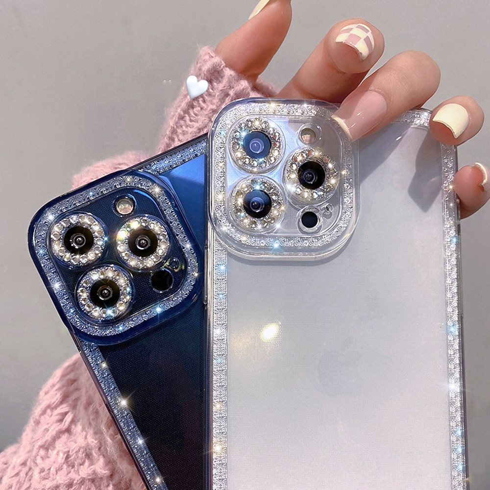 Handy Hülle Handyhüllen Für iPhone 14 13 12 11 Pro Max Plus X XR XS Kristallklar Bling Glitzer glänzend Stoßresistent Strass Silikon Lightinthebox