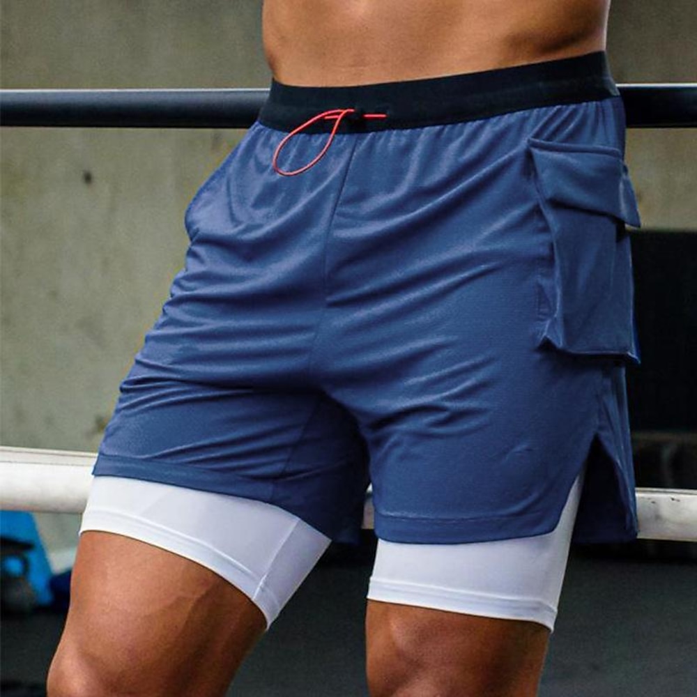 Herren Bademode Surfshorts Badehose Schwimmshorts kurz Rasche Trocknung Leicht Surfshorts Badeanzug Mit Taschen Kompressionsliner Kordelzug Schwimmen Surfen Strand Wassersport Einfarbig Sommer Lightinthebox