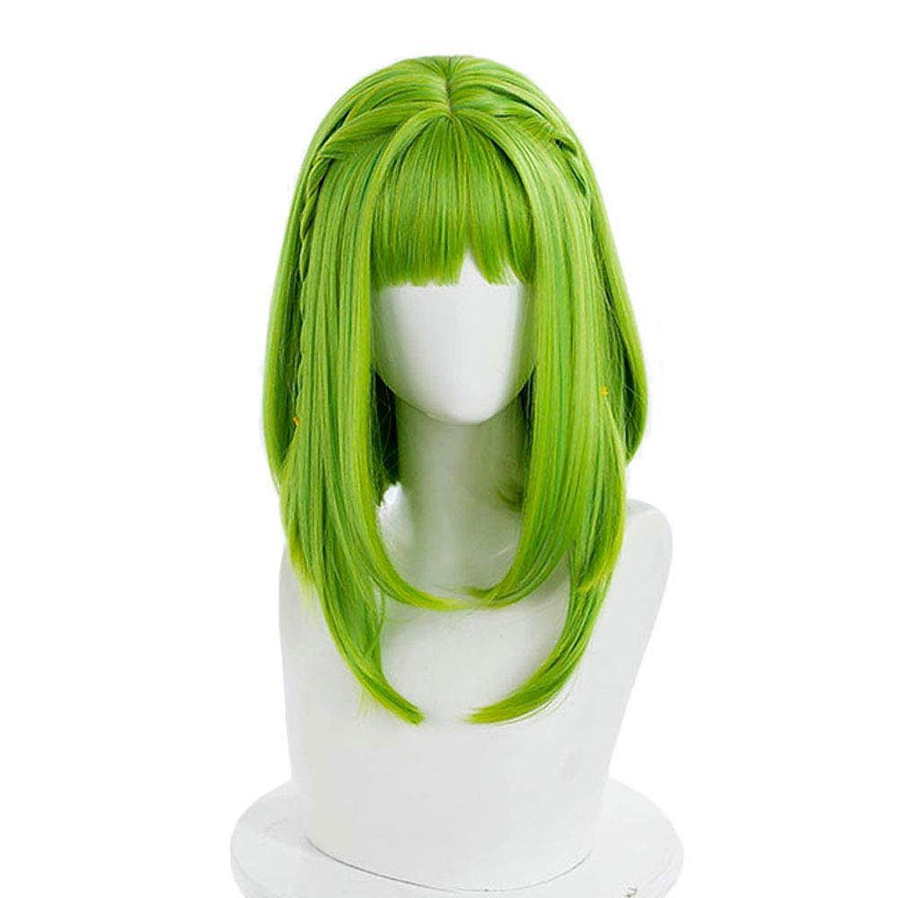 Anime Toilet-Bound Hanako-Kun Nanamine Sakura Cosplay Perücke mittelgrünes lockiges Partyhaar mit Zöpfen St. Patrick's Day Perücken St. Patrick's Day Perücken Lightinthebox