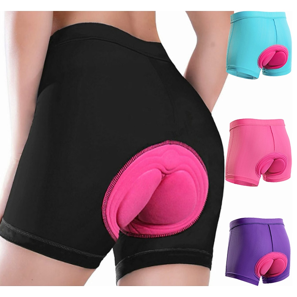 Arsuxeo Damen Fahrrad Unterwäsche Radhose kurz mit polster 3D gepolsterte Shorts Fahhrad Unterwäsche Shorts Gepolsterte Shorts / Gämse Formschluss MTB Mountain Rennrad Sport Weich Hochelastisch Lightinthebox