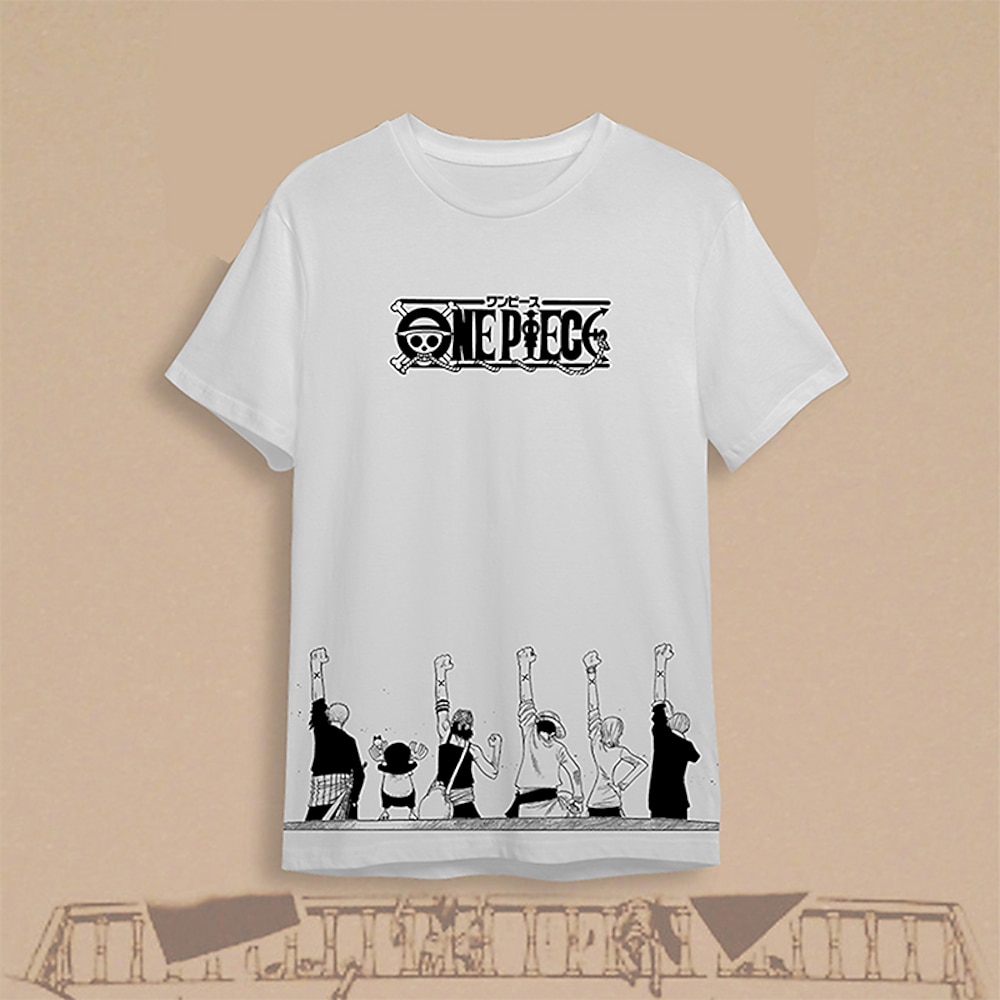 Ein Stück · Zwei Jahre nach der Version Affe D. Ruffy T-Shirt-Ärmel Zeichentrick Manga Anime 3D Harajuku Grafik Kawaii Für Paar Herren Damen Erwachsene Zurück zur Schule 3D-Druck Lightinthebox