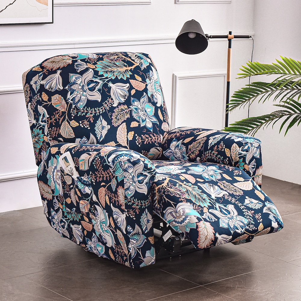 Stretch-Bezüge für Relaxsessel, Schonbezug mit Grafikdruck, rutschfester Spannbezug, Sofa-Möbelschutz mit elastischer Unterseite (beinhaltet 1 Rückenlehnenbezug, 1 Sitzbezug, 2 Armlehnenbezüge) Lightinthebox