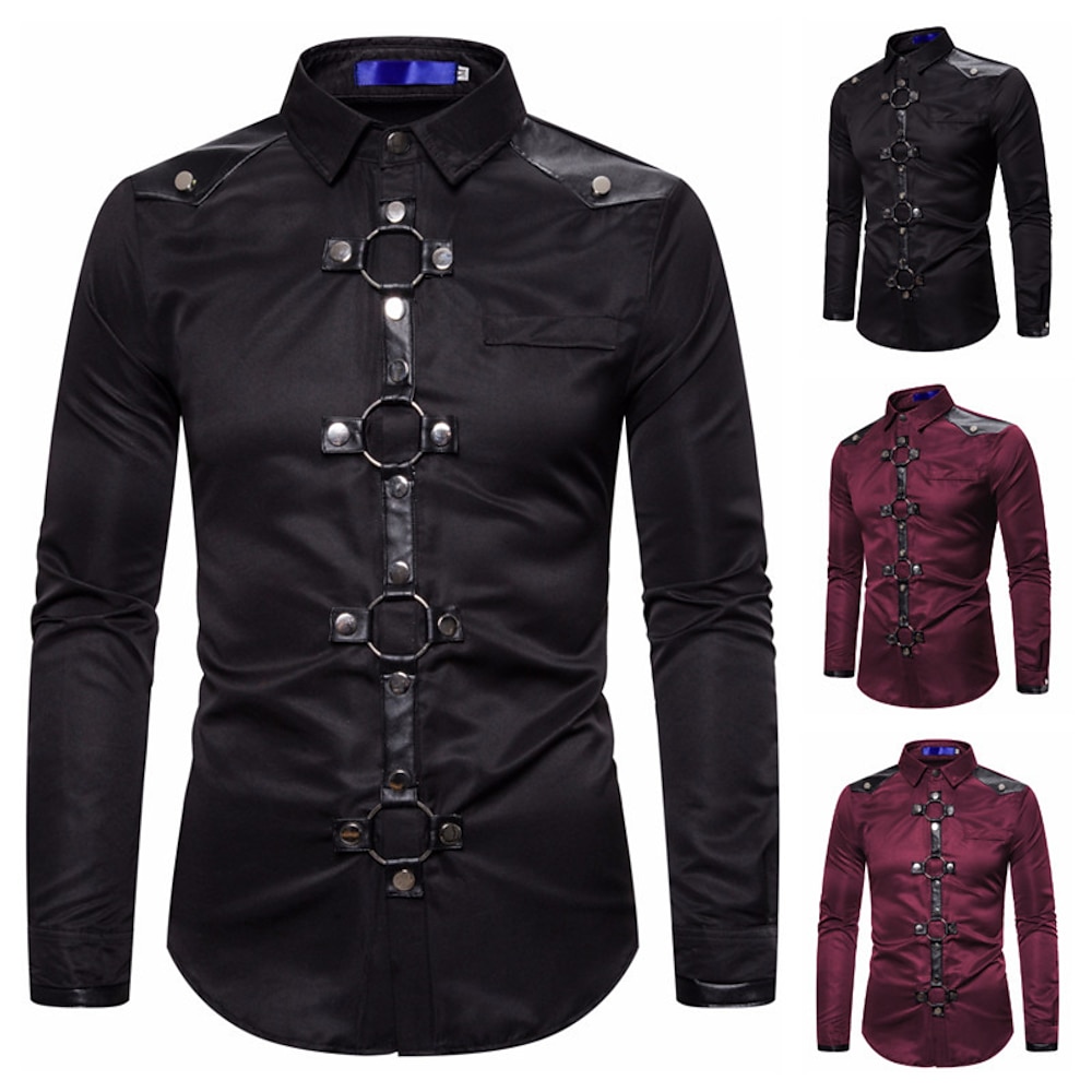 Punk Gothic Streetstyle Bluse / Hemd Ritter Ritter Herren Maskerade Party / Abend Erwachsene Bluse Lightinthebox