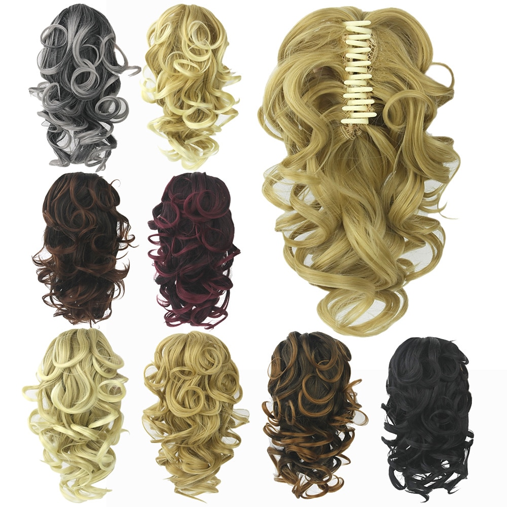 Toupet Pferdeschwanz Damen / Klassisch / Einfaches An- und Ausziehen Remy Menschenhaar Haarstück Haar-Verlängerung Locken Mittlerer Länge Urlaub / Party-Abendgarderobe / Party / Abend Lightinthebox