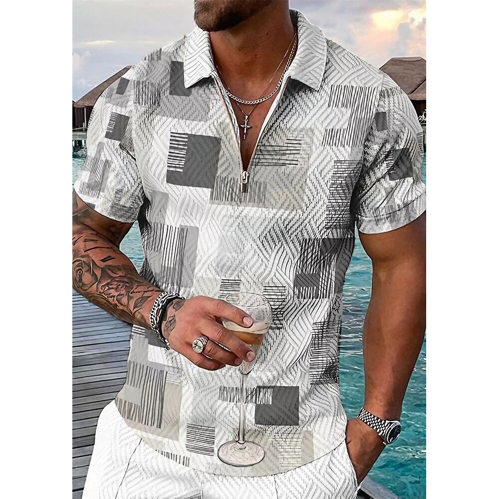 Kentucky Derby Herren Plaid Poloshirts zum Suchbegriff: Hawaii Golfhemd Kurzarm Polo-Shirts Hemden mit Kragen Brautkleider schlicht Strandbekleidung Urlaubskleidung Party-Outfits 3D-Druck Polo mit Lightinthebox