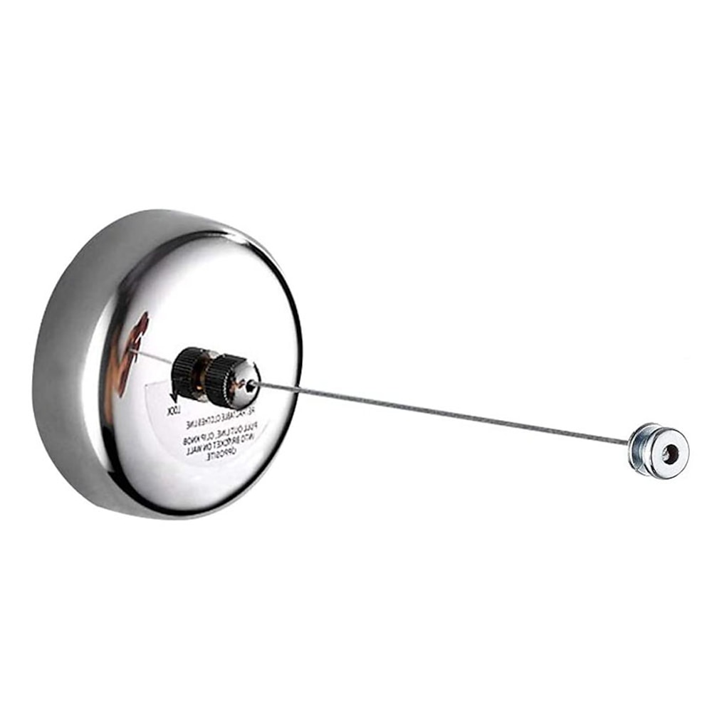 einziehbare Wäscheleine Wäschetrockner aus Edelstahl sus304 mit verstellbarer Edelstahlseilschnur im Hotelstil, strapazierfähig, 2,8 m (9,2 Fuß), poliertes Chrom-Finish Lightinthebox