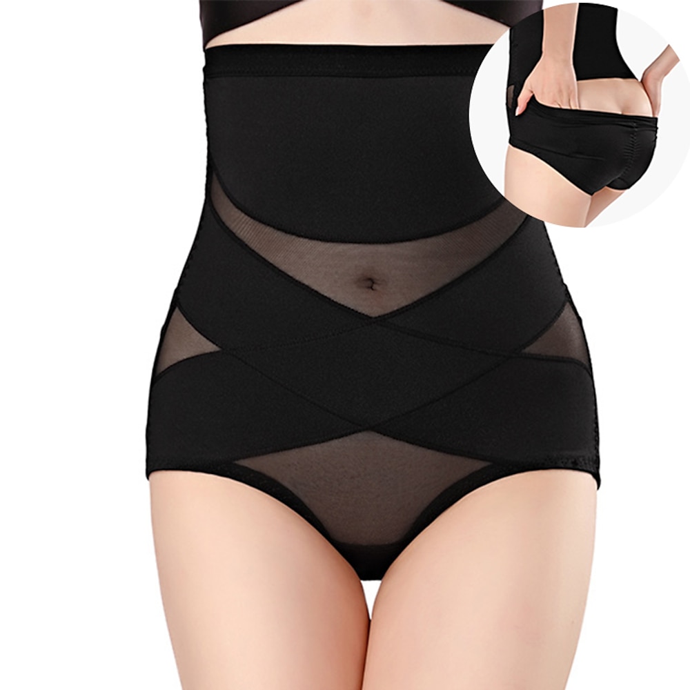 Damen Shapewear Miederslips Shapewear Bauchkontrolle Push Up Basic Büro Yoga Partyamp;Abendlaufsport nahtlos atmungsaktiv einfarbig gesäumt Schnürung Home Outfits Lightinthebox