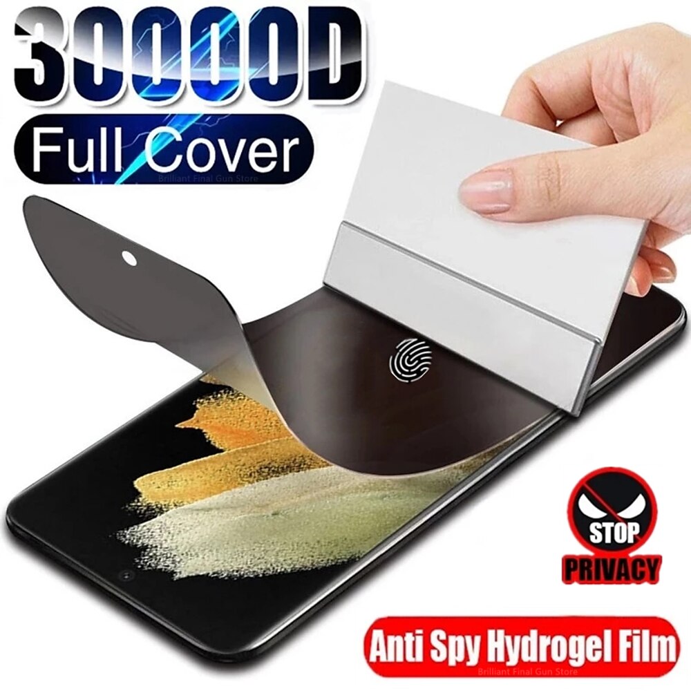 [1 Packung] Schutzfolie Für Samsung Galaxy S24 Ultra Plus S23 S22 S21 S20 Plus Ultra S10 Note 20 Ultra 10 Plus S25 Ultra TPU-Hydrogel Datenschutz Anti - Spionage 9H Härtegrad Selbstheilung Lightinthebox